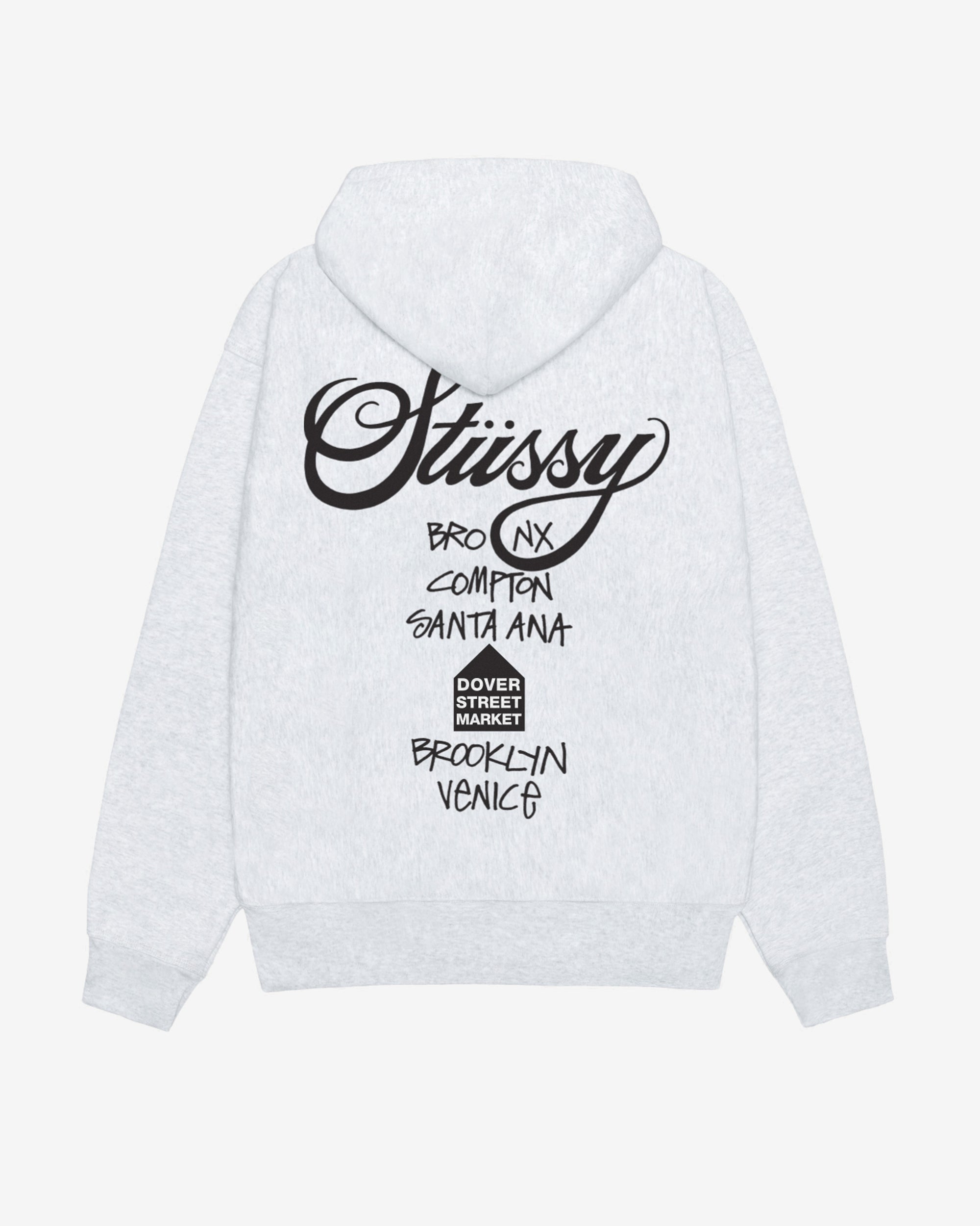 Stüssy Men’s DSM World Tour Hoodie (Ash Heather)