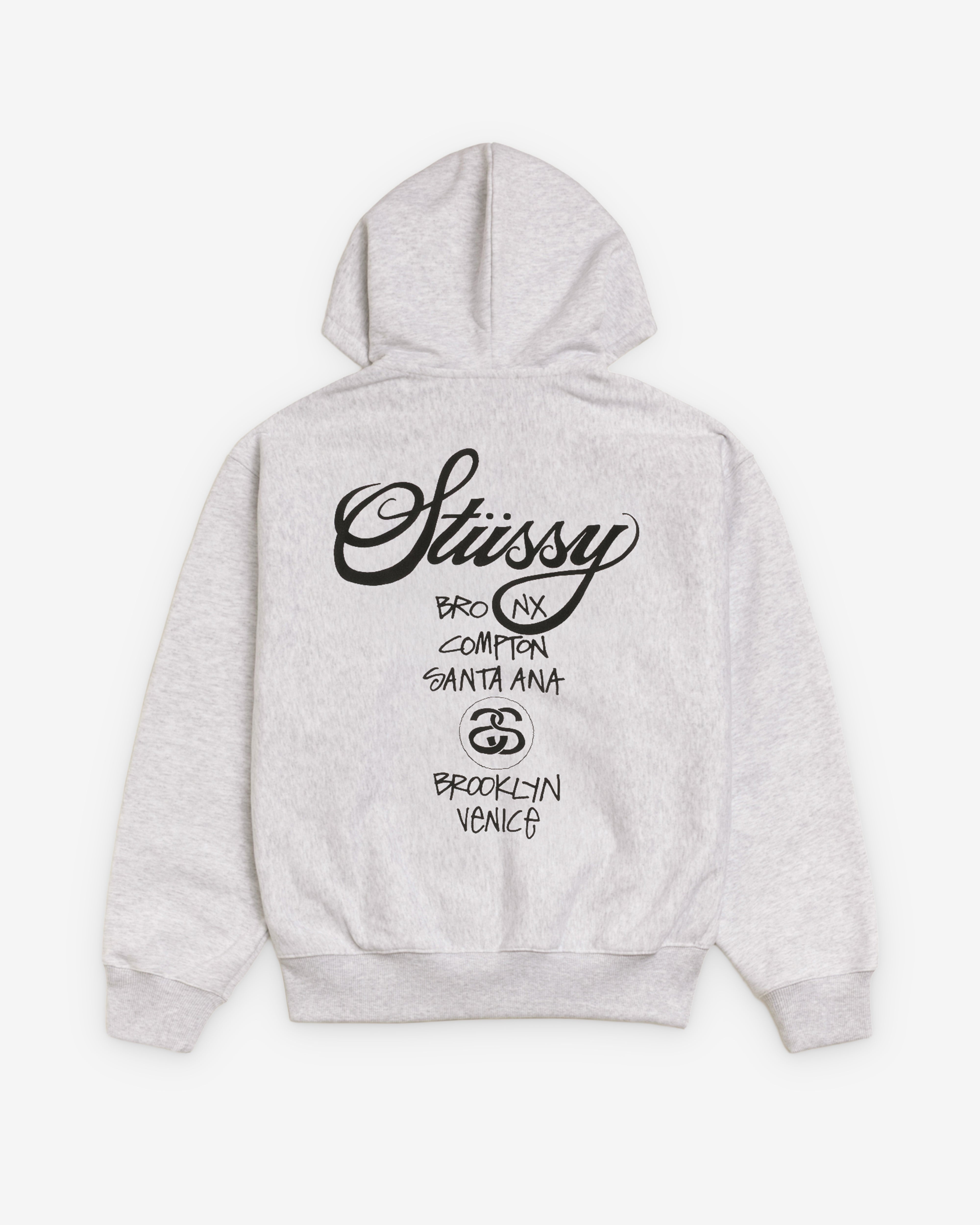 Stüssy: World Tour Zip Hood (Ash Heather) | Dover Street Market London