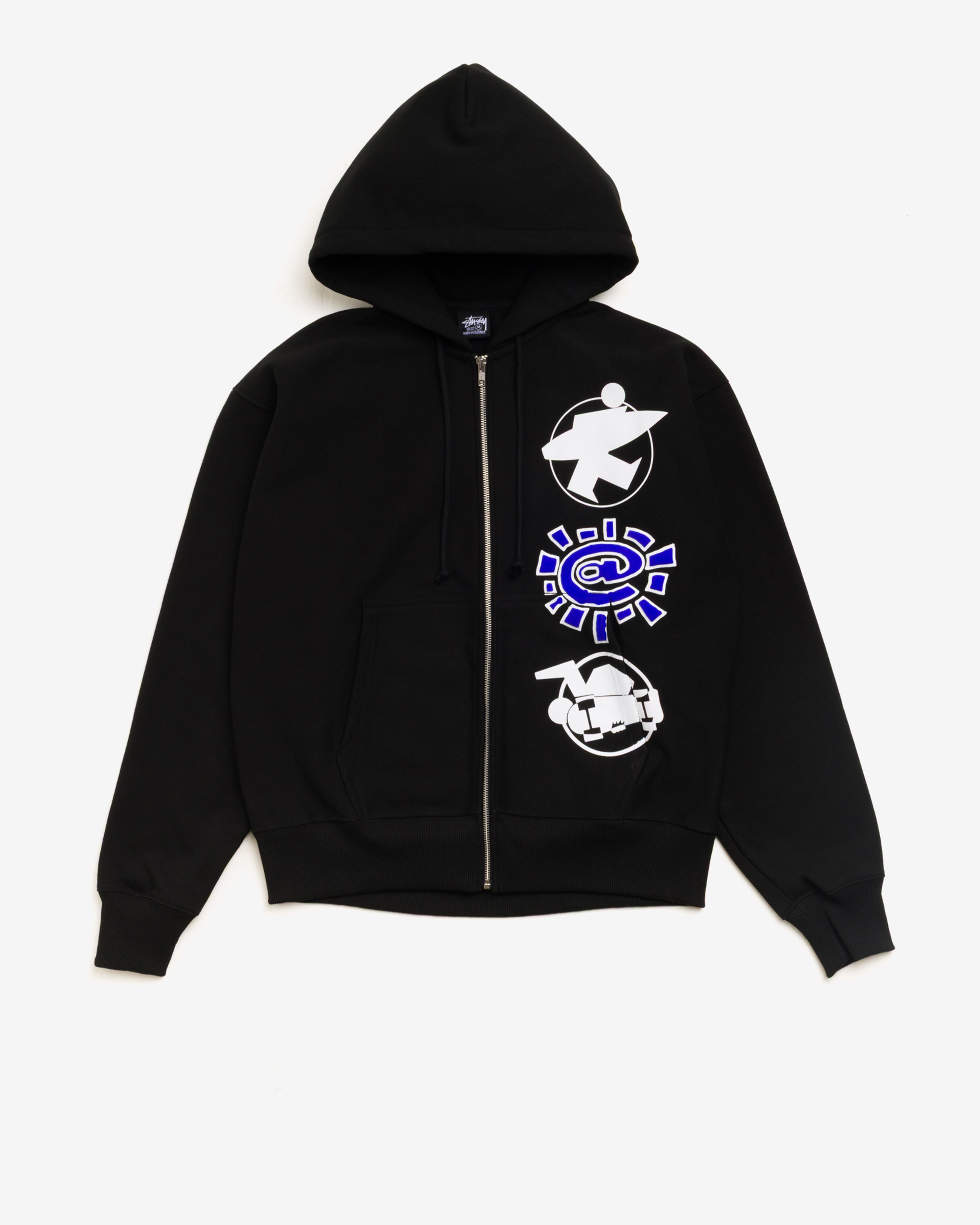 スケートボード always do what you should do zip hoodie Stüssy: Men's Always Do What You Should Do Stack Zip Hoodie (Black