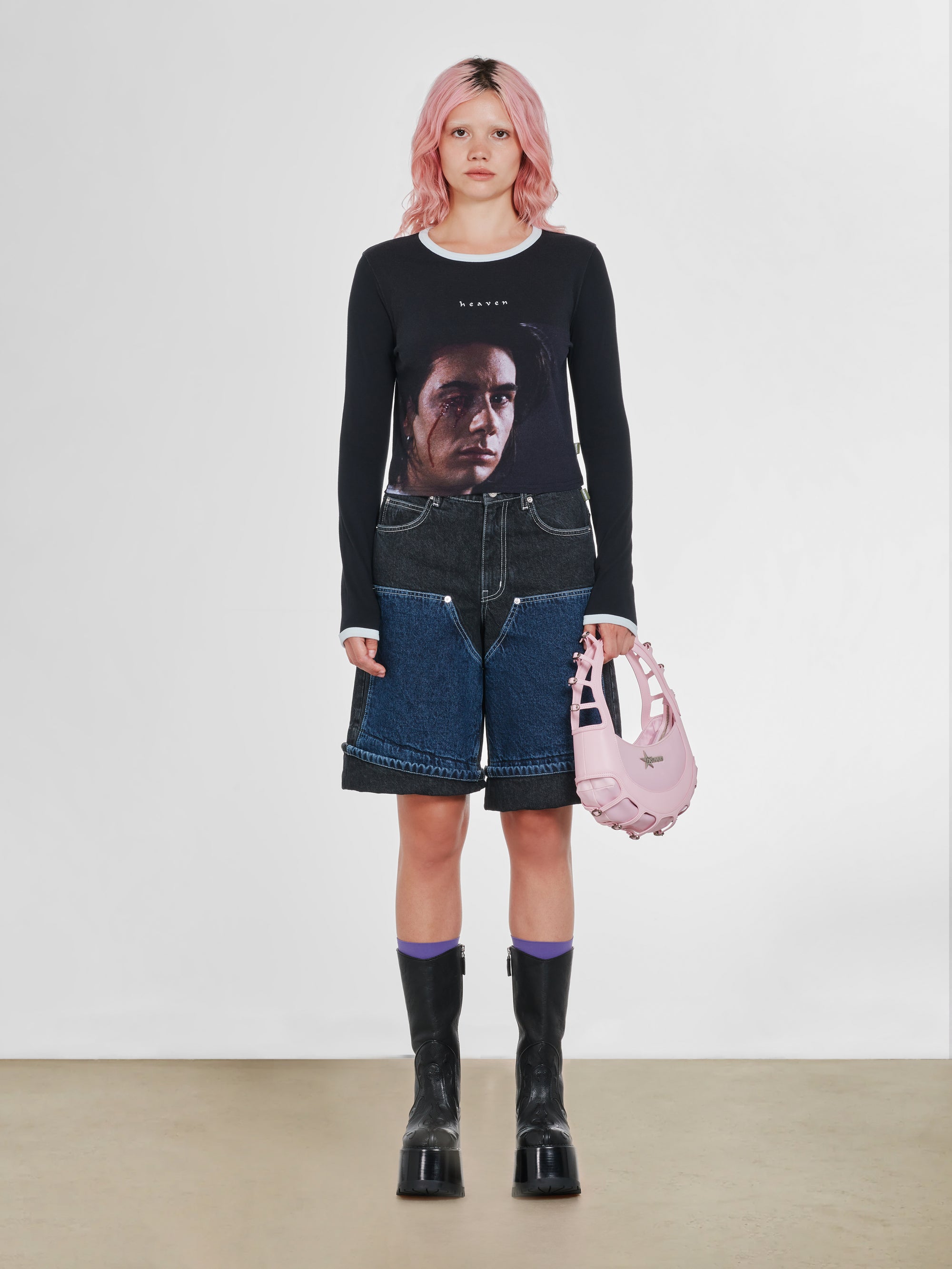 Heaven By Marc Jacobs - Women’s Cuffed Carpenter Shorts - (Indigo) view 4