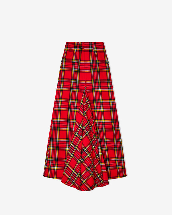 Torishéju - Women’s Fishtail Skirt - (Red Tartan)