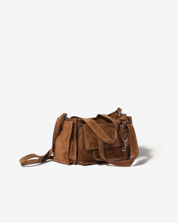 Miu Miu - Women's Utilitaire Suede Shopping Bag - (Cocoa Brown)