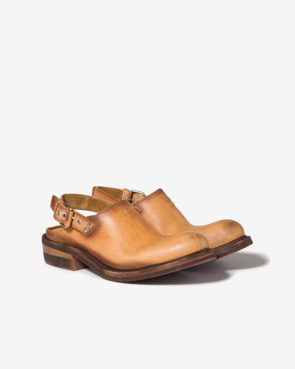 Miu Miu - Women's Foule Leather Mules - (Light Tan)