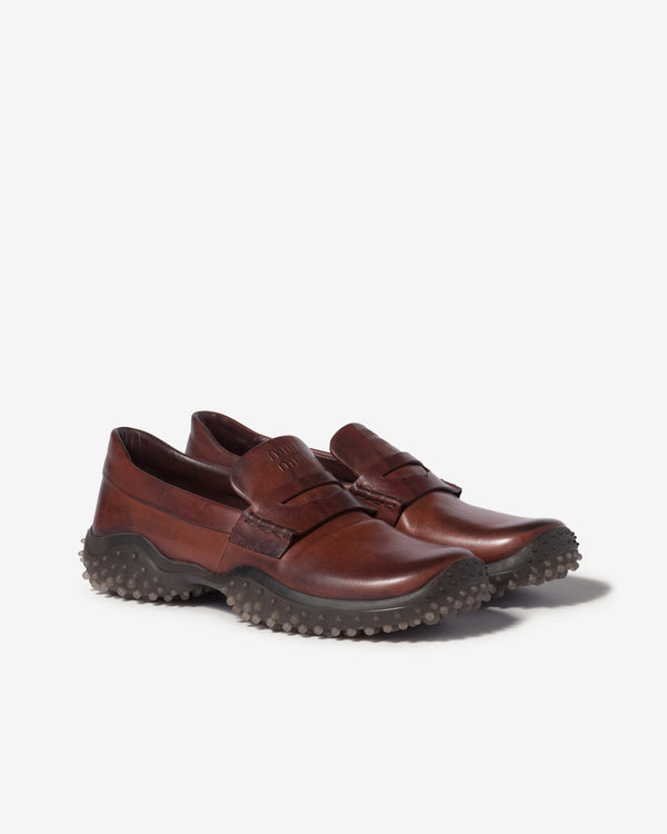 Miu Miu - Leather Loafers - (Coffee)