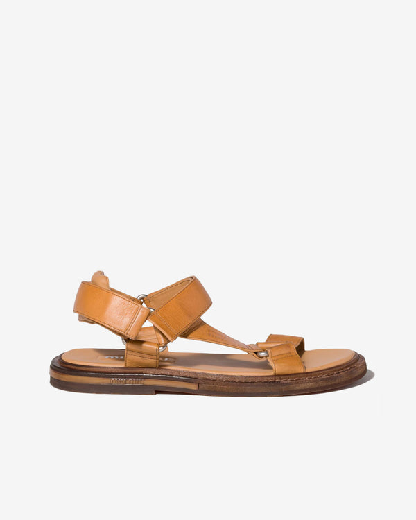 Miu Miu - Women's Leather Sandals - (Honey)