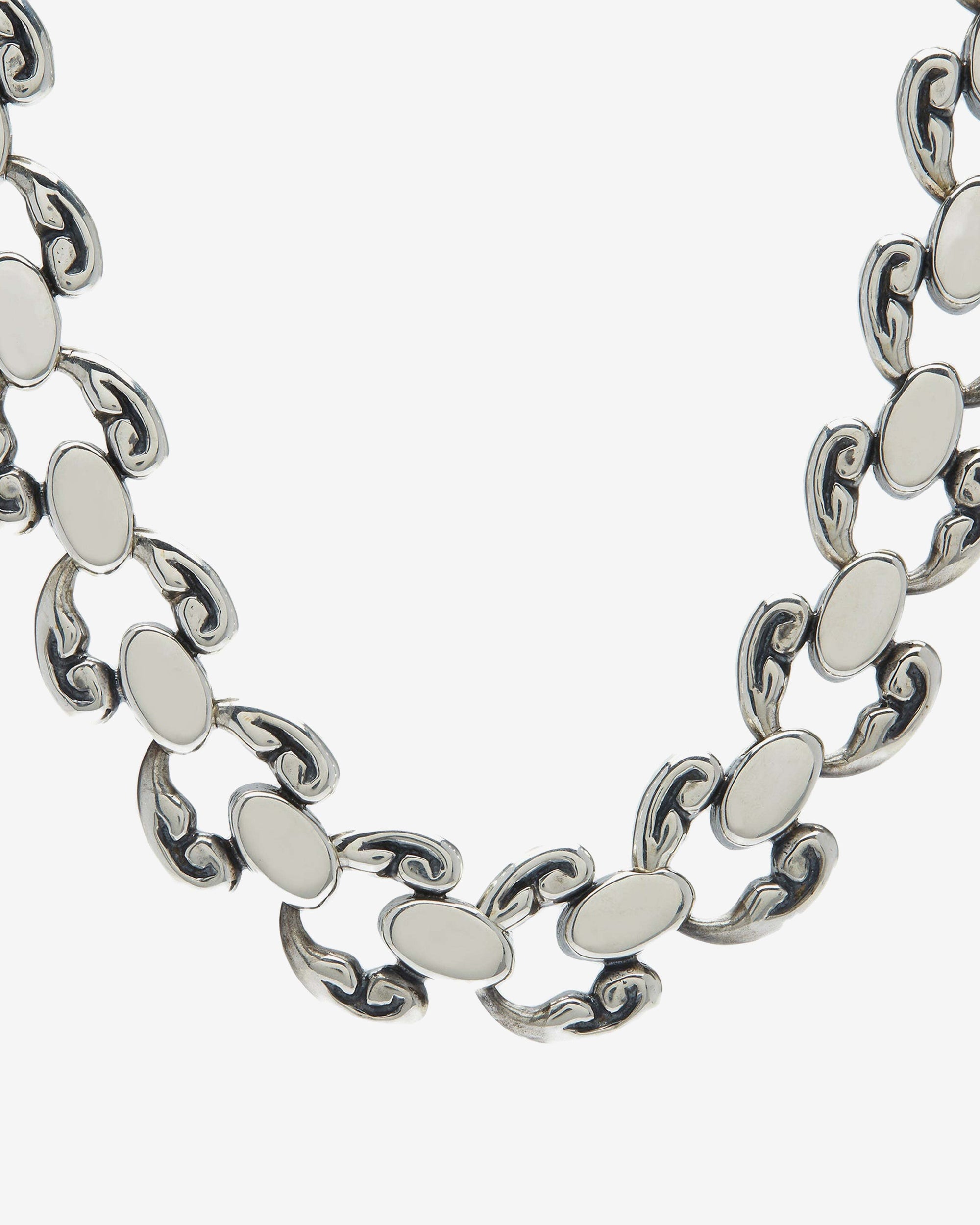 Duffy - Silver Scroll Chain Necklace - (Silver) view 2