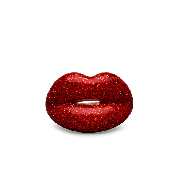 Solange - Hotlips Ring (Red Glitter)