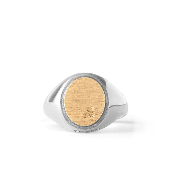 BUNNEY - Signet Ring With Gold Bark Detail