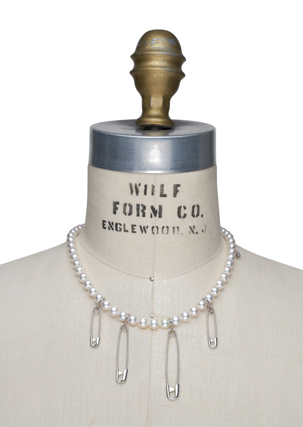 Comme des Garçons - Mikimoto Safety Pin Necklace