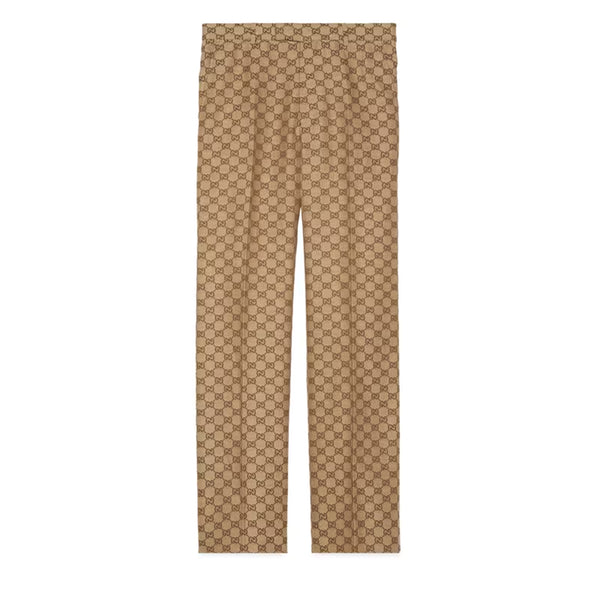 Gucci - Men’s GG Supreme Linen Pants - (Camel/Ebony)