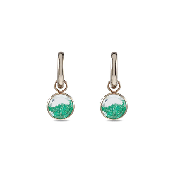 Moritz Glik Emerald Baby Hoop Earrings