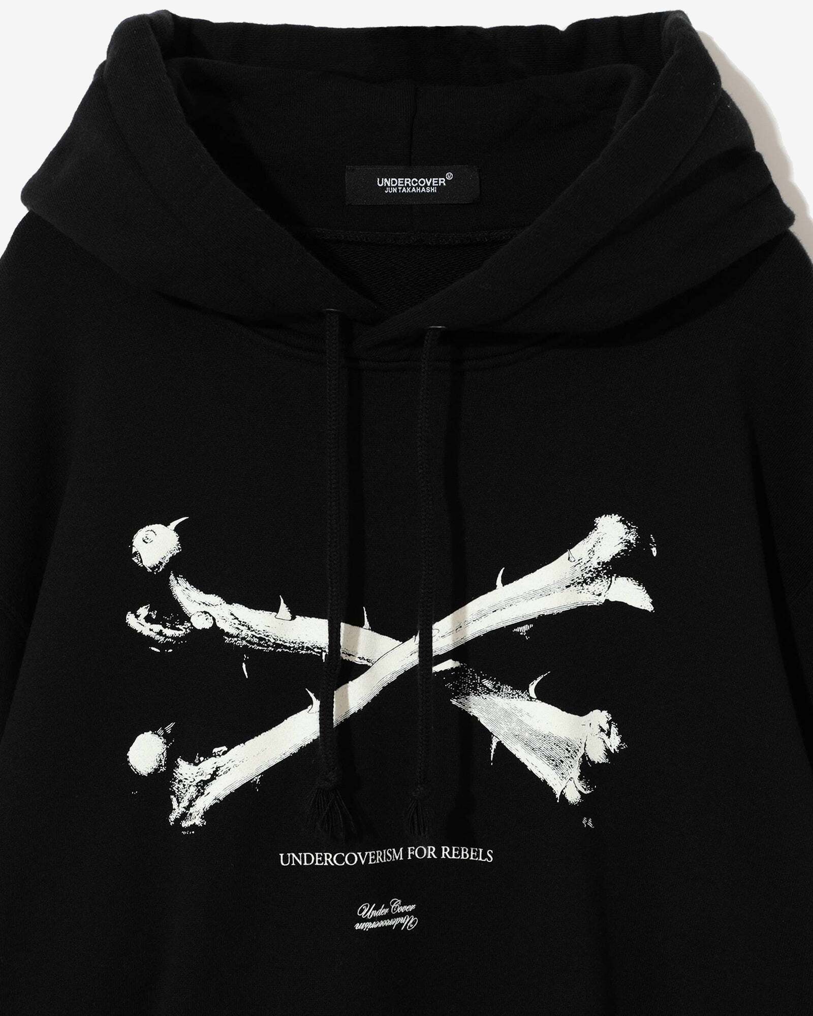 Undercover: Men's Bones Hoodie (Black) | Dover Street Market London