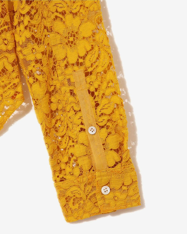 Undercover - Women’s Embroidered Lace Shirt - (Yellow)