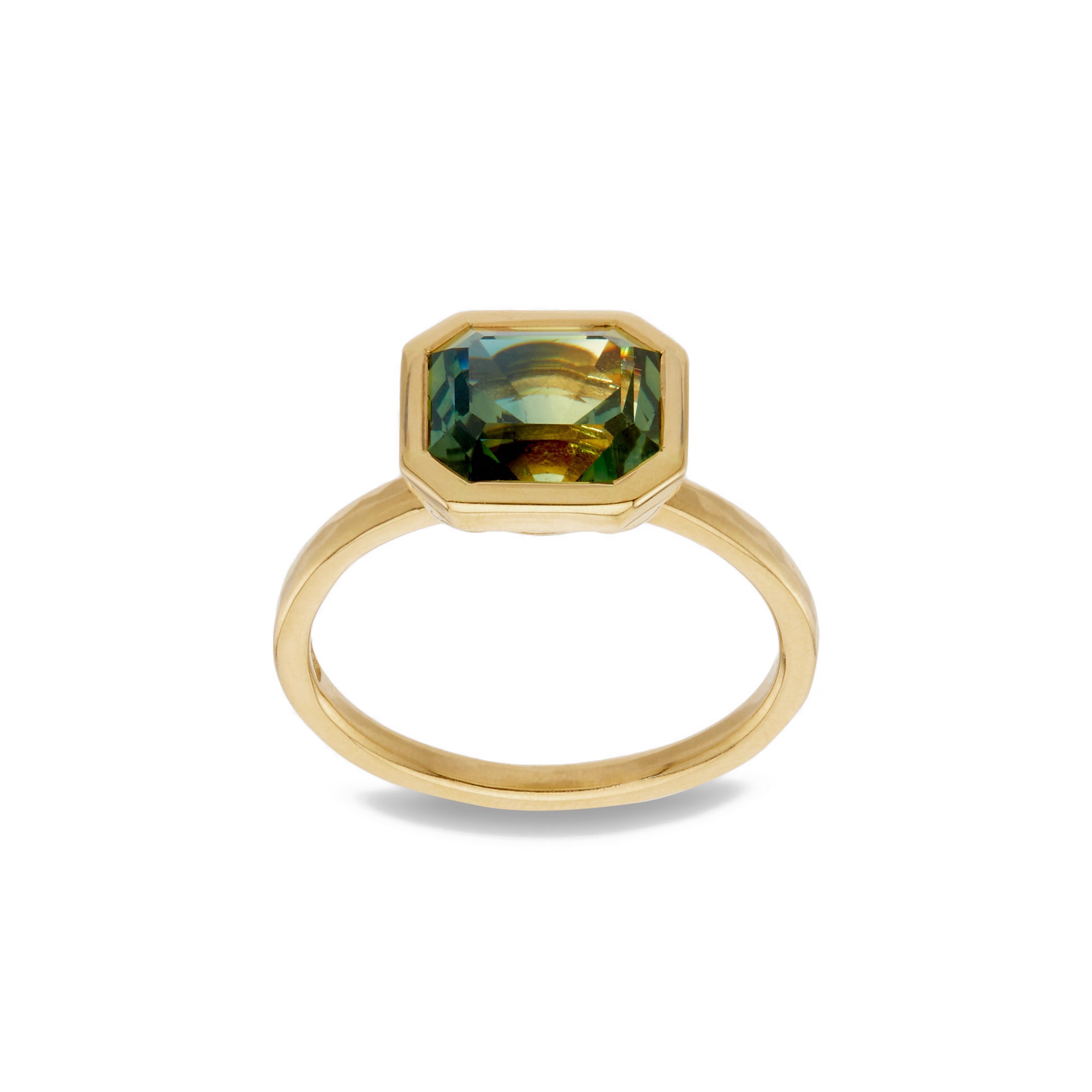 William Welstead - Unheated Green Sapphire Ring view 1