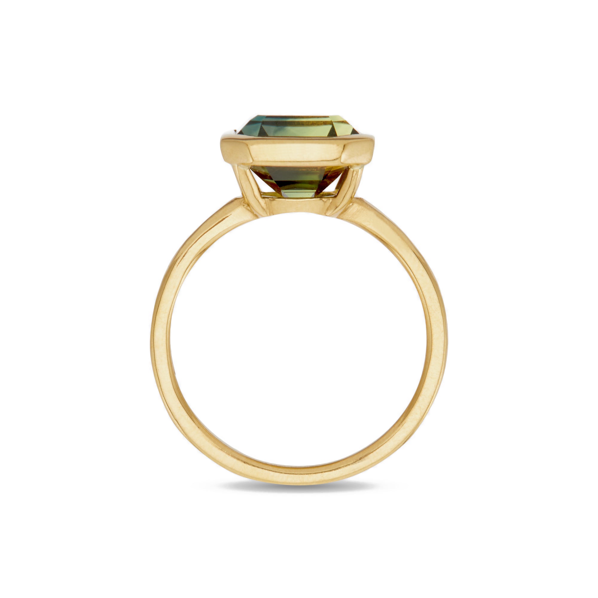 William Welstead - Unheated Green Sapphire Ring view 3