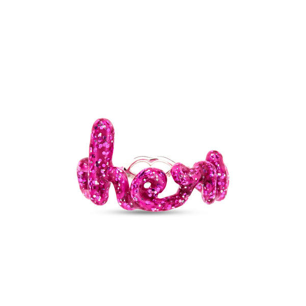 Solange - Cherie Hotscripts Glitter Pink  Ring