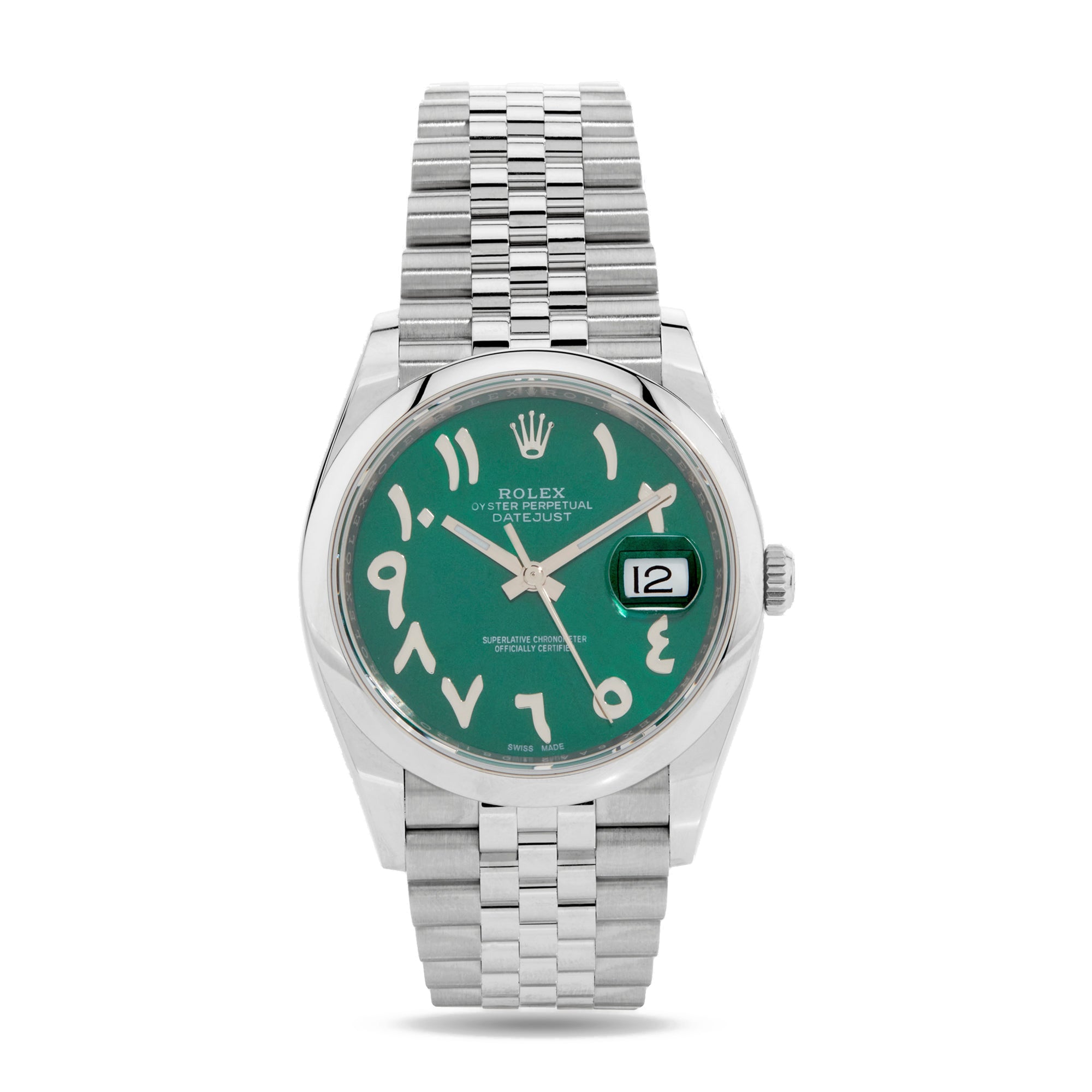 Private Label Dubai Ltd - Customised Rolex Datejust - (Green dial and Arabic markers) view 1