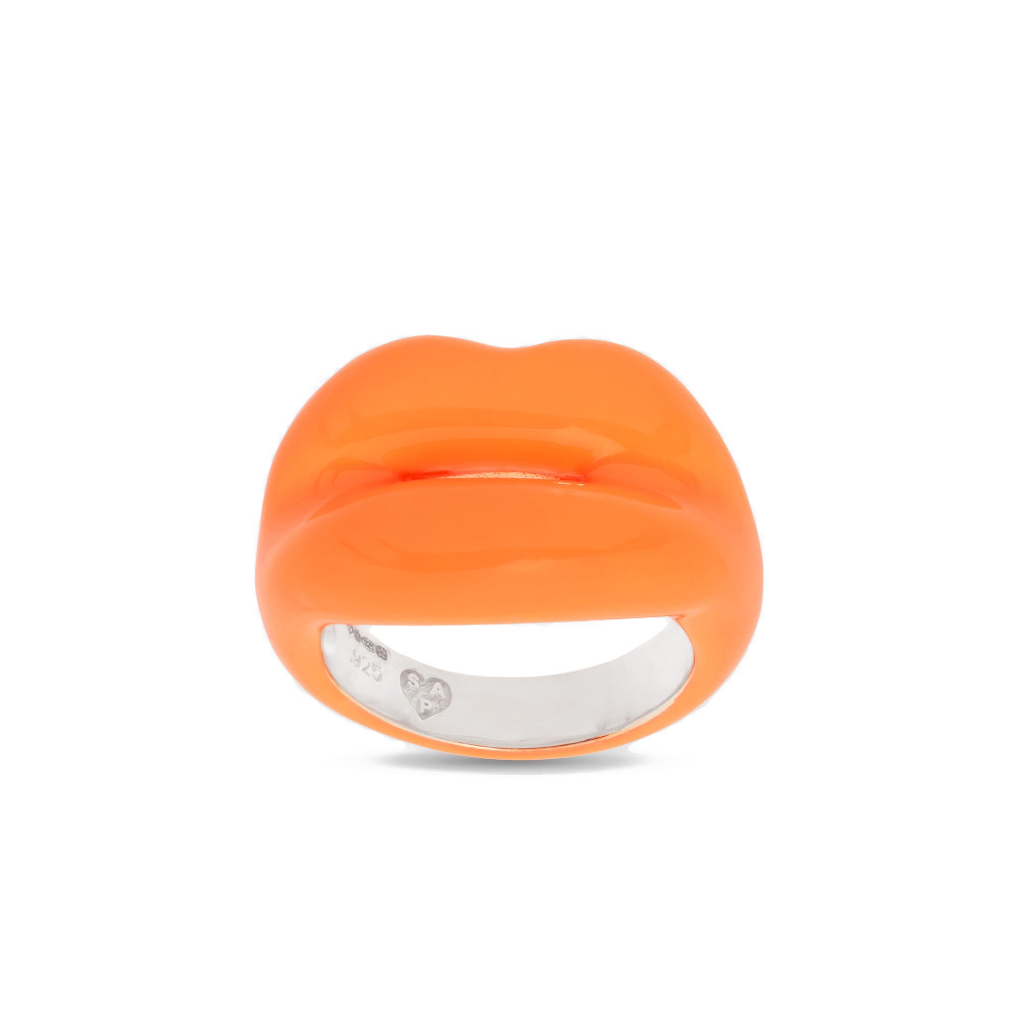 Solange - Pastel Orange Hotlips Ring view 2