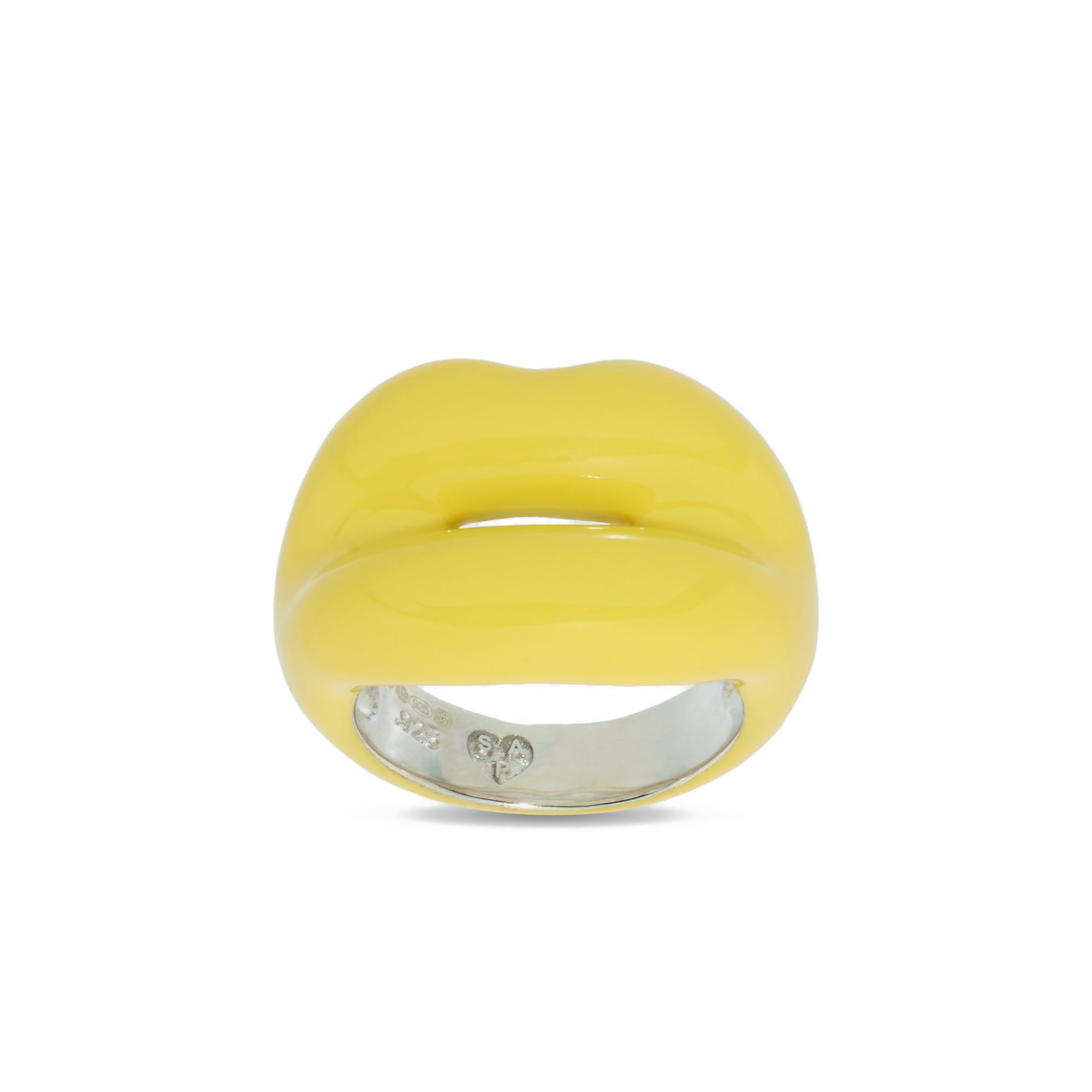 Solange - Hotlips Ring in Pastel Yellow view 2