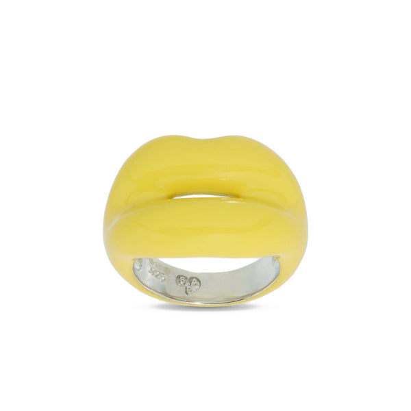 Solange - Hotlips Ring in Pastel Yellow