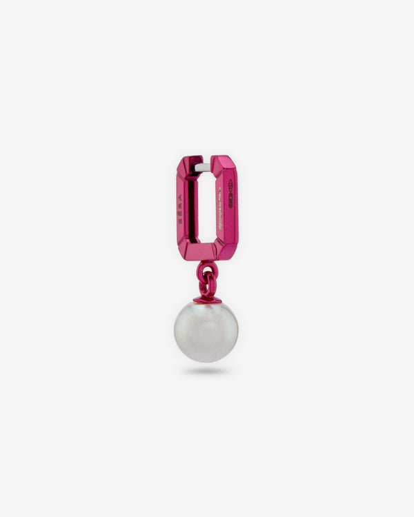 Eera - Single Mini Pearl Earring - (Fuchsia Gold)