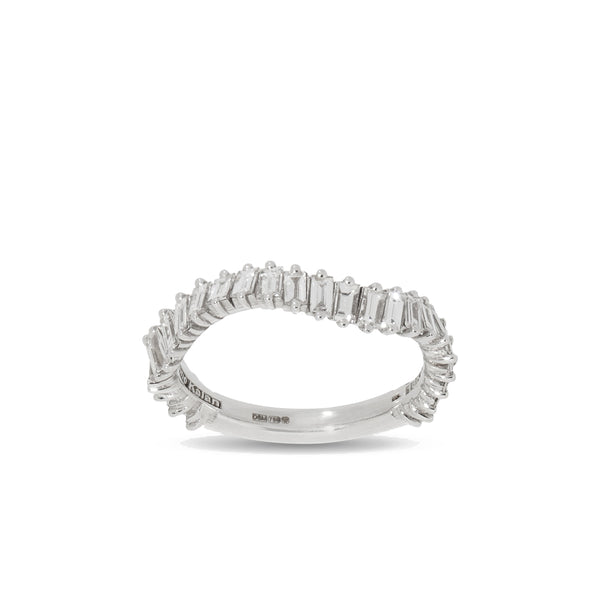 Suzanne Kalan - White Gold & Diamond Wave Ring