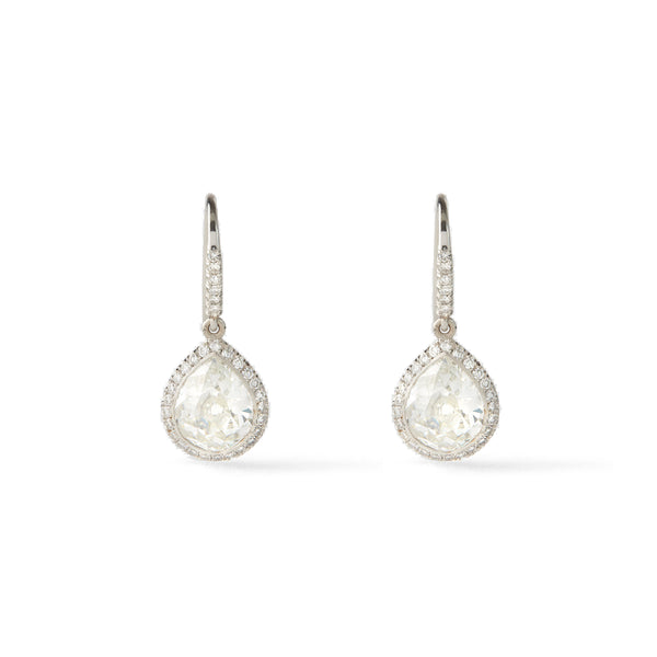 William Welstead - Pear Diamond Pave Earrings - (Platinum)