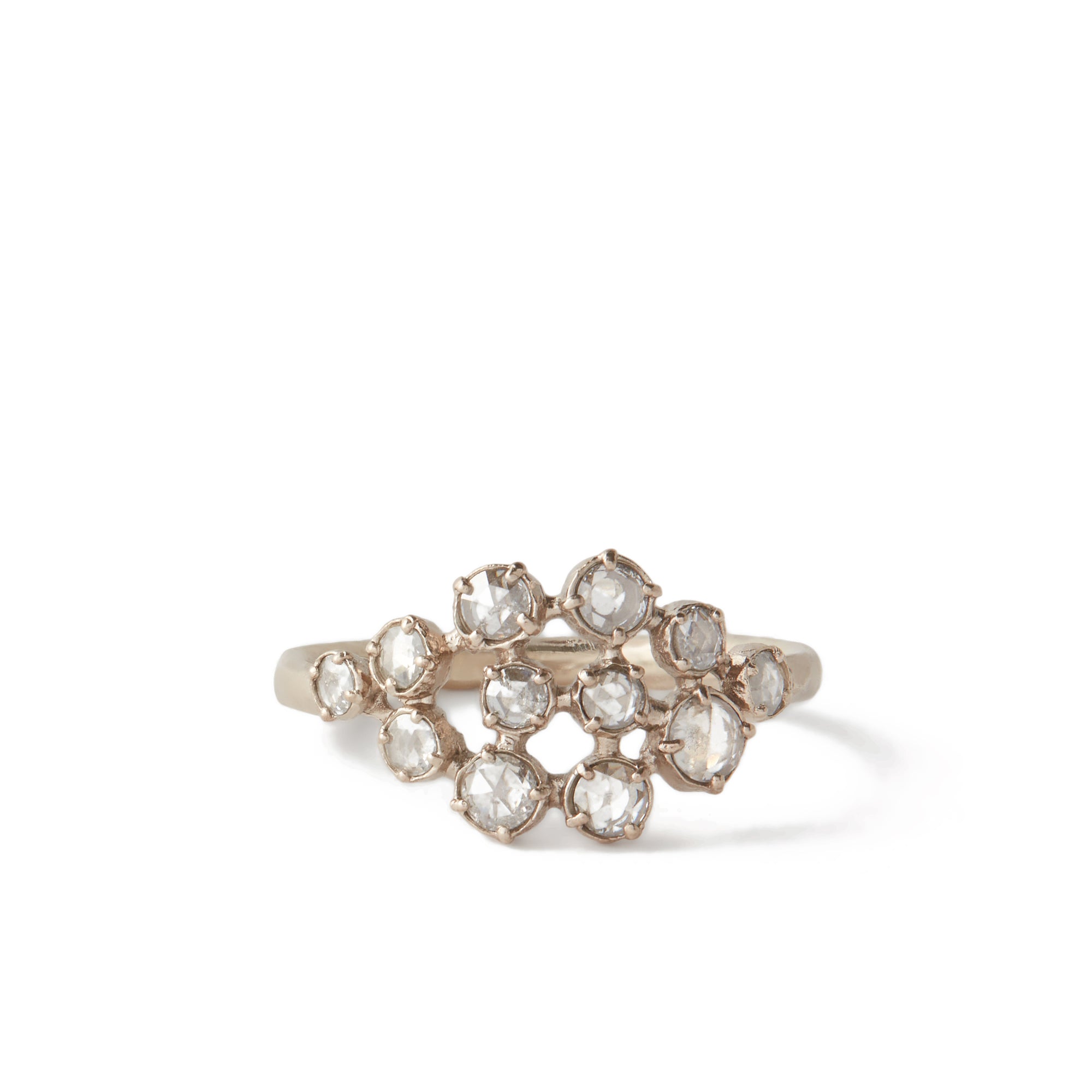 Noguchi Bijoux - Women’s Cluster Diamond Ring - (White Gold) view 1