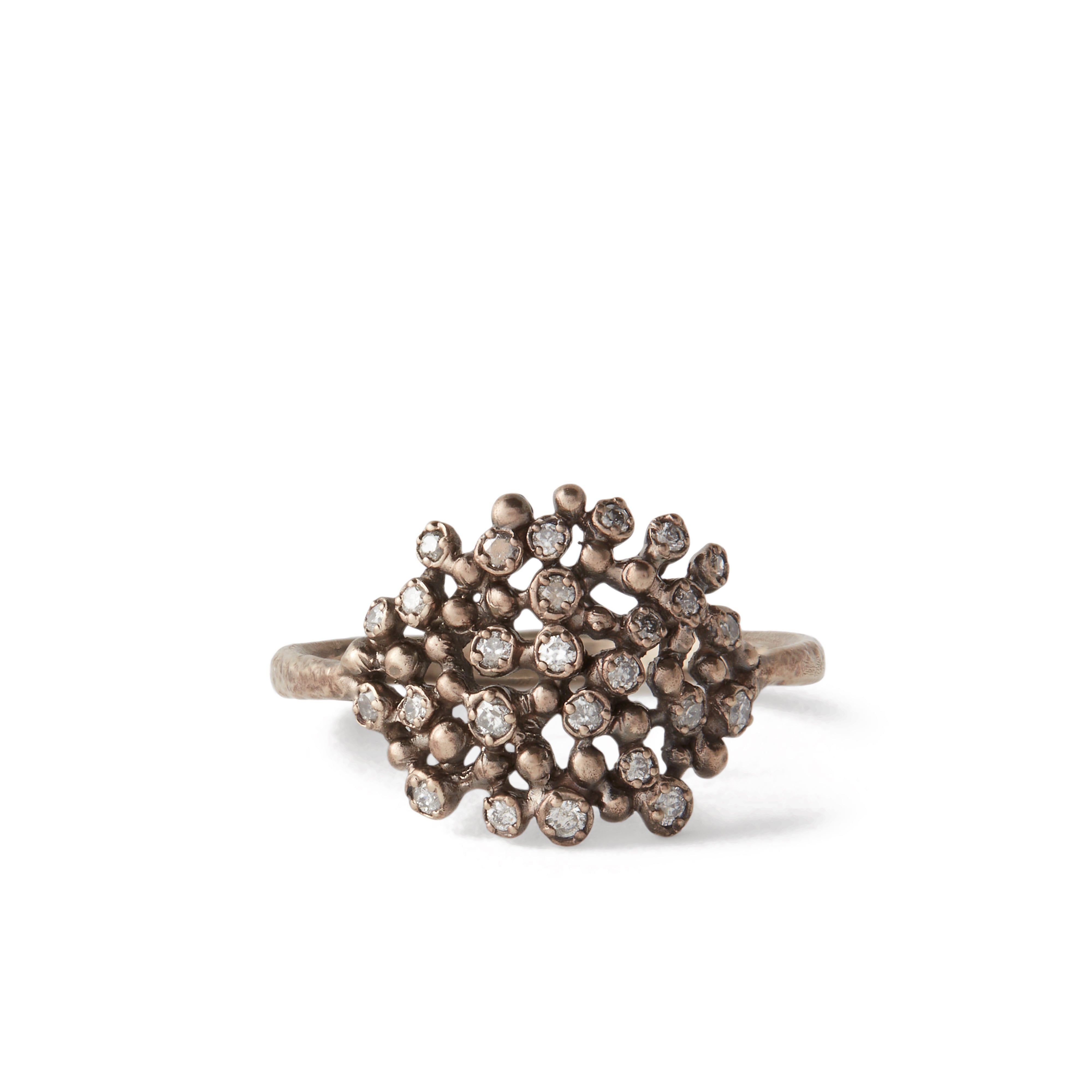 Noguchi Bijoux: Women's Large Cluster Ring (White Gold