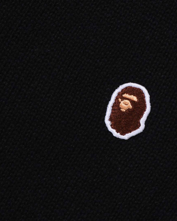 A BATHING APE® - Ape Head One Point Knit Vest - (Black)