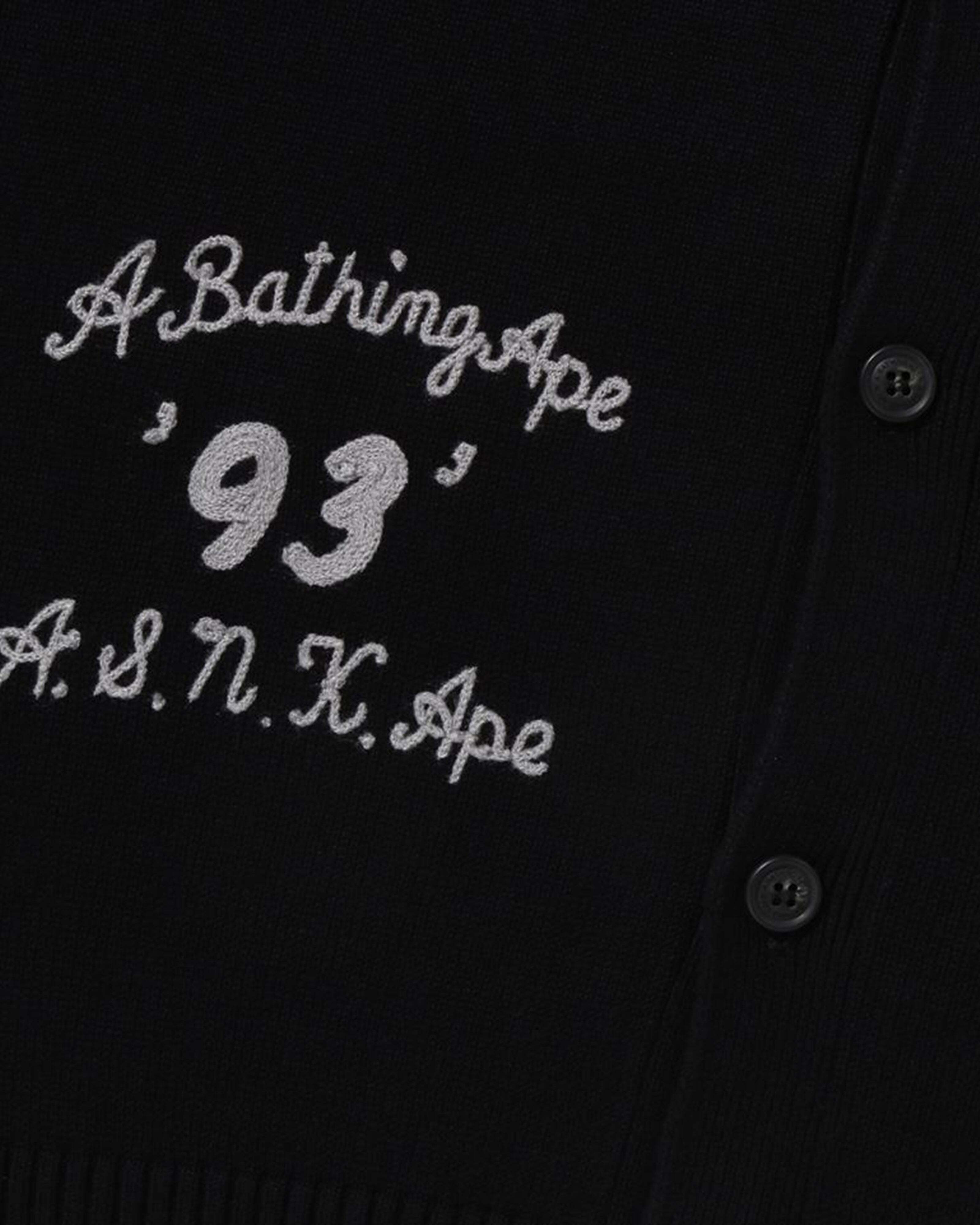 A BATHING APE® - Bape Knit Cardigan - (Black) | Dover Street