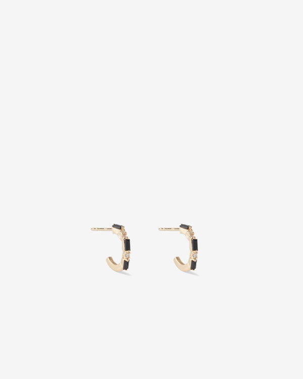 Suzanne Kalan - Women’s Black Sapphire & Diamond Earrings - (Yellow Gold)