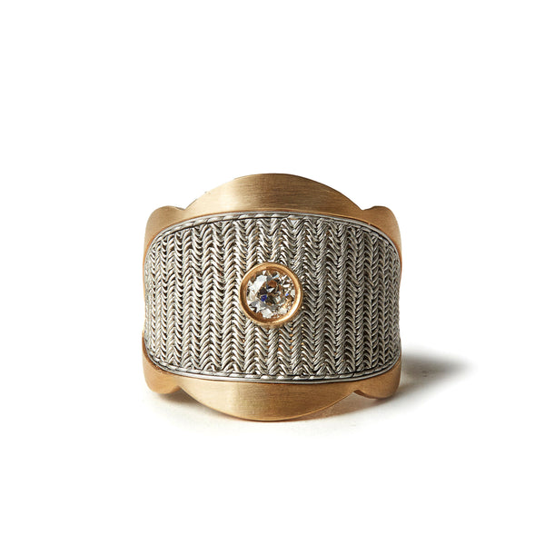 Nikolle Radi - Zigzag Ring - (Platinum/Yellow Gold)