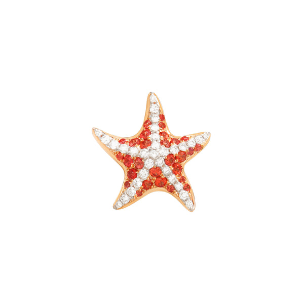 Mio Harutaka - Women’s Sea Star Earring - (Orange)