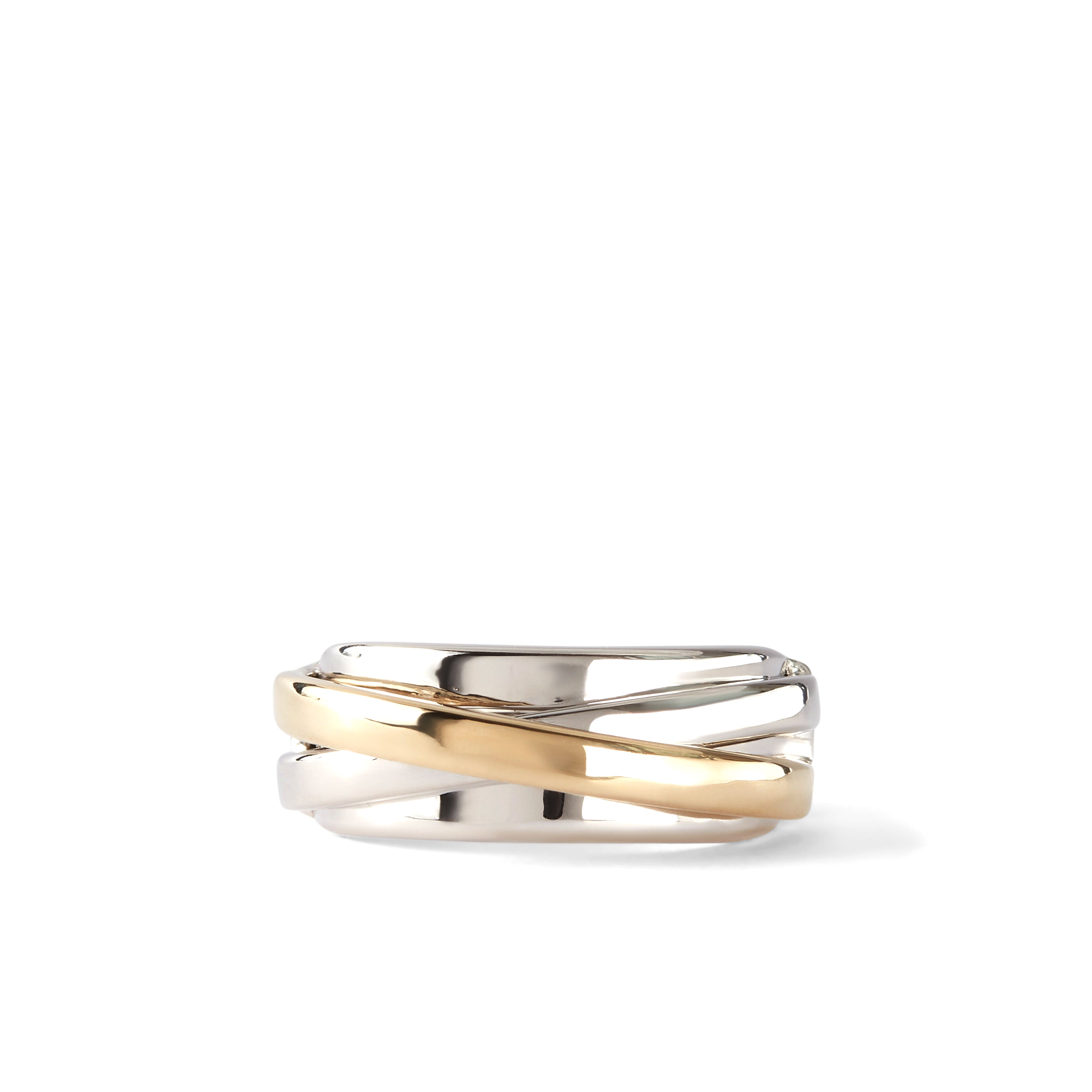 Tom Wood: Orb Ring Slim Duo (Silver/Yellow Gold) | DSML E-SHOP