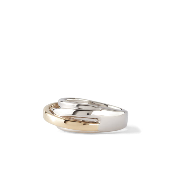 Tom Wood - Orb Ring Slim Duo - (Silver/Yellow Gold)