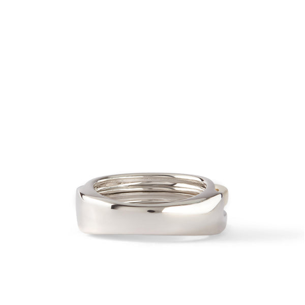 Tom Wood - Orb Ring Slim Duo - (Silver/Yellow Gold)