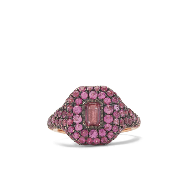 Shay - Light Pink Sapphire Pinky Ring - (Rose Gold)