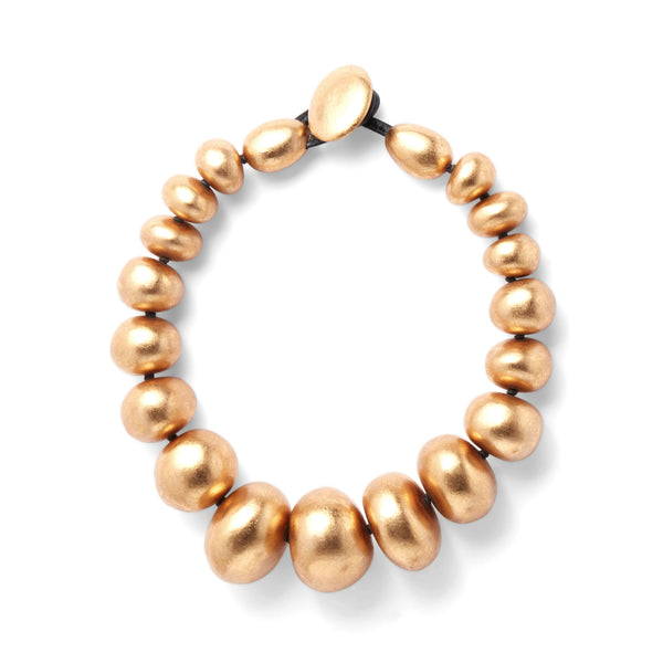 Monies - Gold Bead Necklace - (Gold)