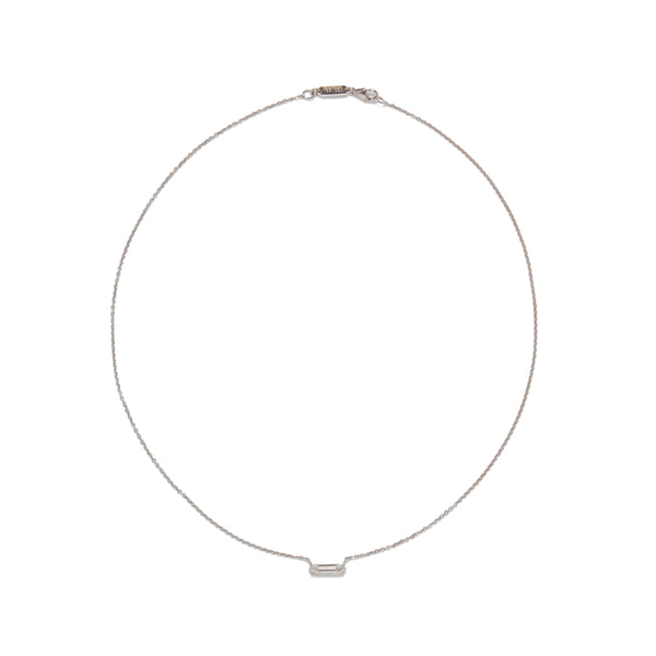 Suzanne Kalan - Baguette Diamond Necklace - (White Gold)