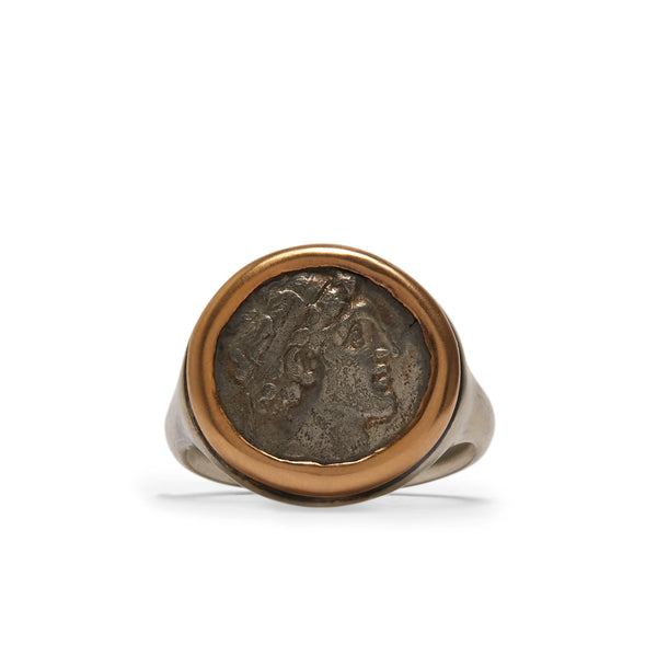 Hum - Round Signet Ring - (Silver/Gold)