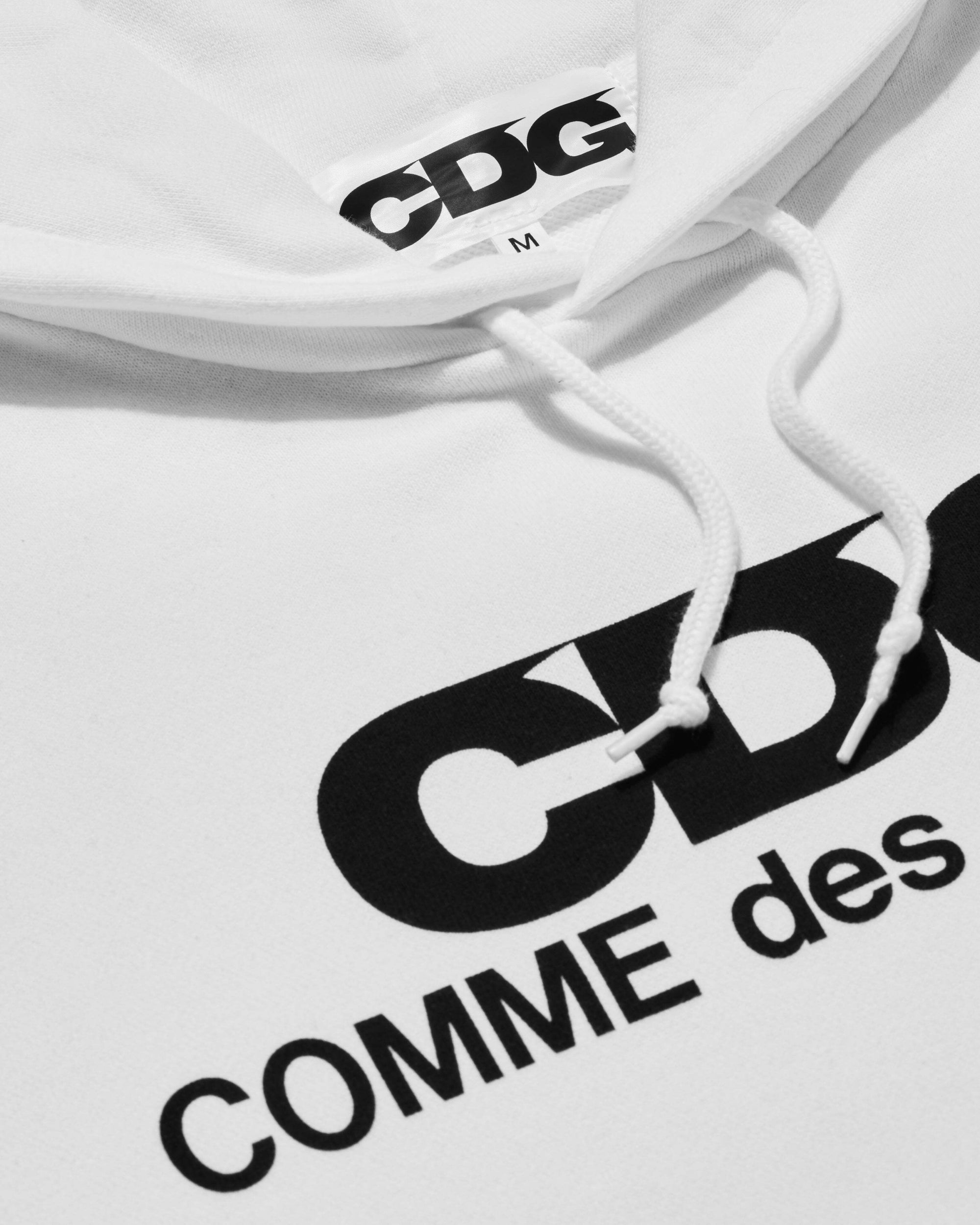 CDG - Logo Hooded Sweatshirt - (White) view 3