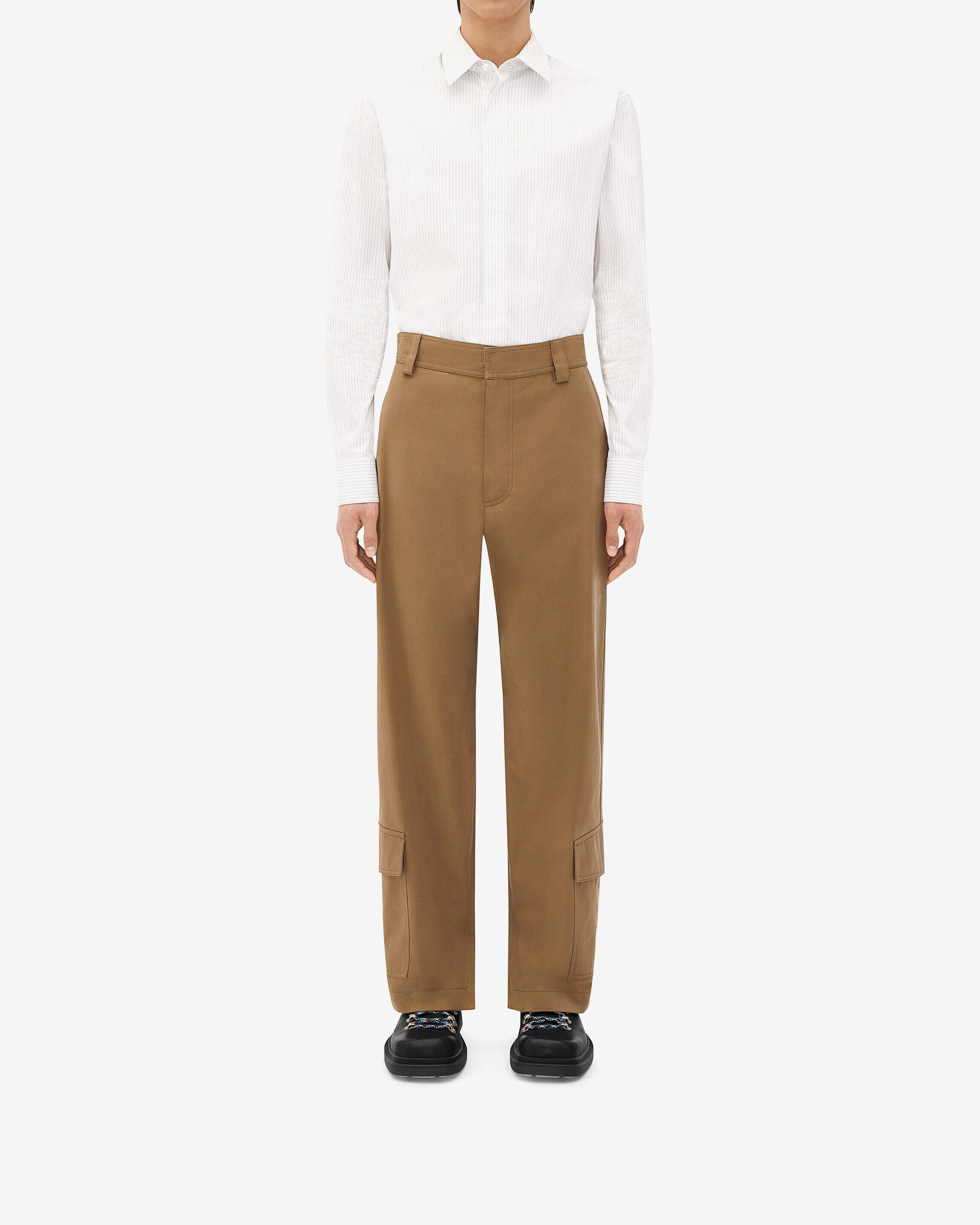 Bottega Veneta - Men's Cotton Gabardine Cargo Trousers - (Dark Sand)