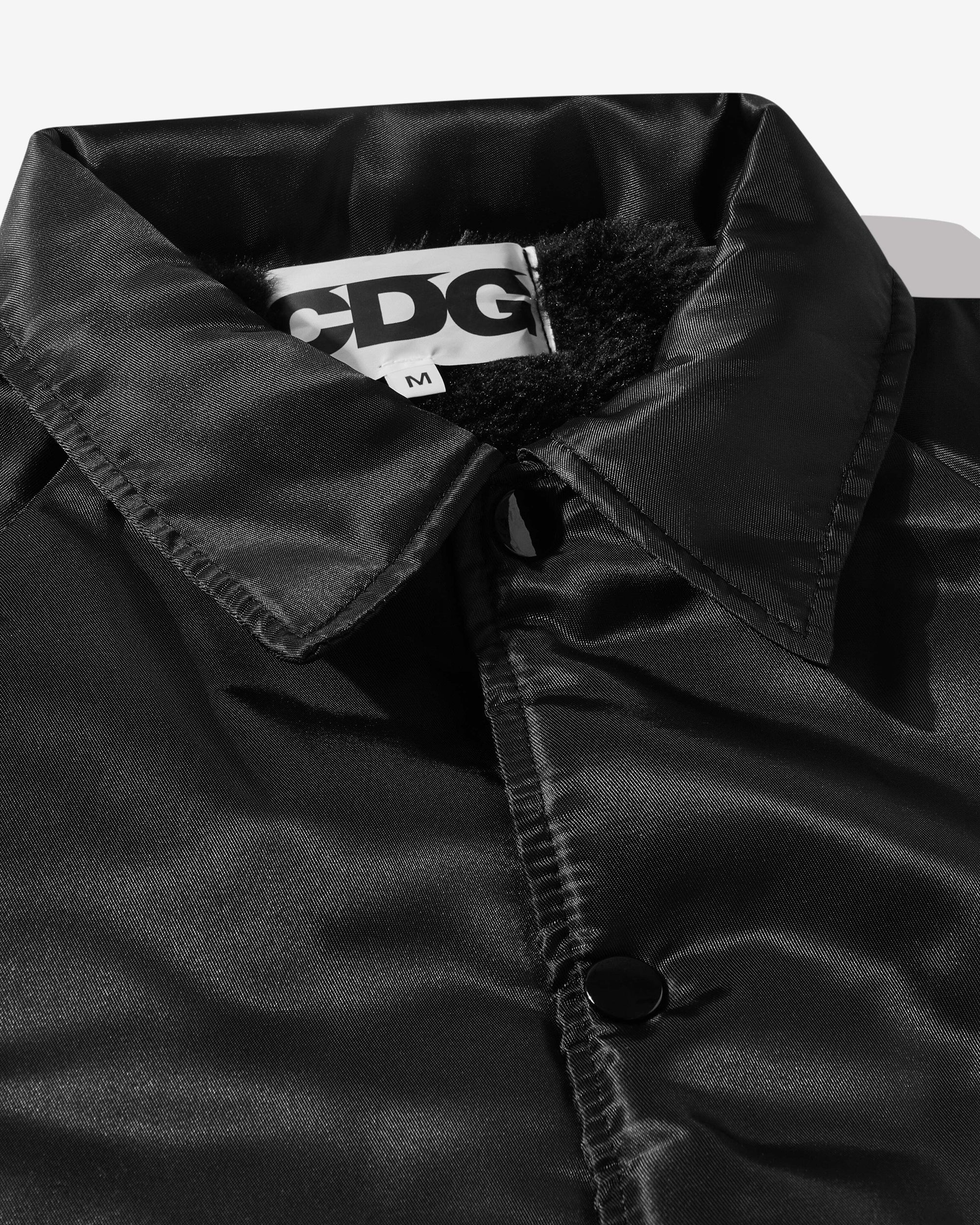 CDG Faux Fur Coach Jacket (Black) - Main Image