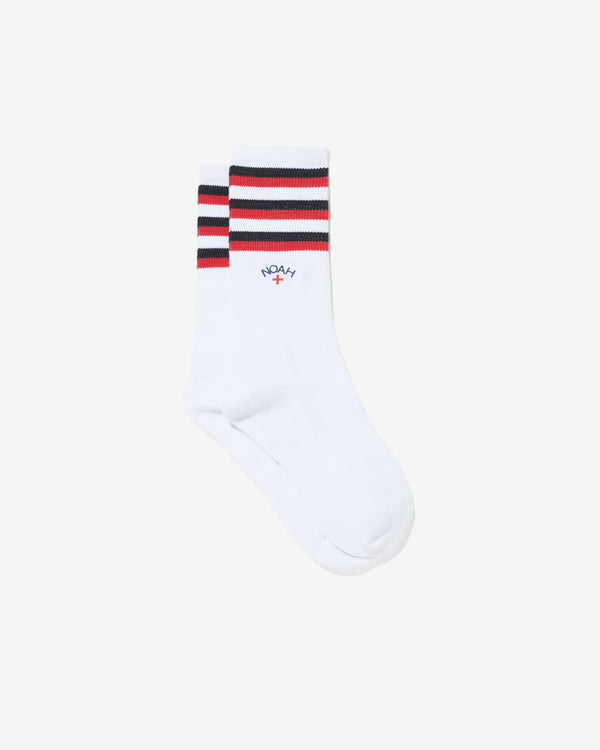 Noah - Striped Sock - (Black/Red)