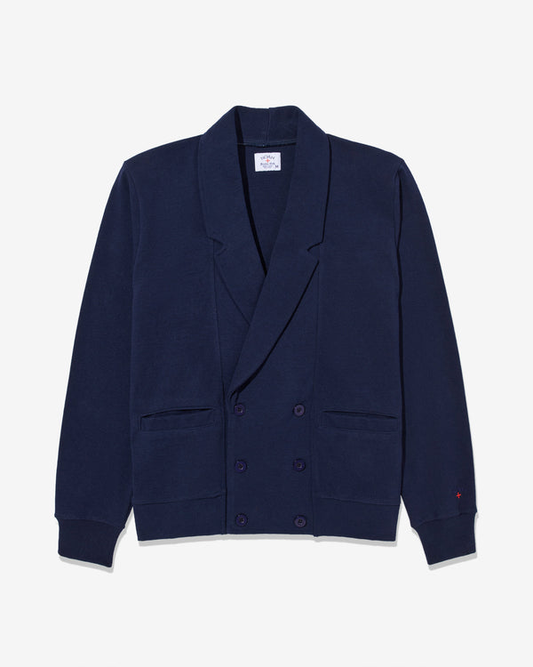 Noah - Men's Double-Breasted Rugby Cardigan - (Navy)