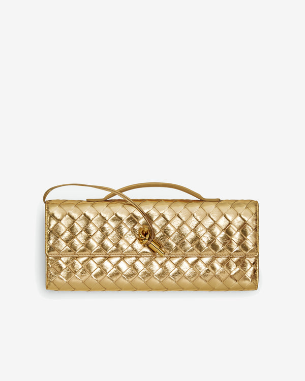 Bottega Veneta - Andiamo Long Clutch With Handle - (Gold)