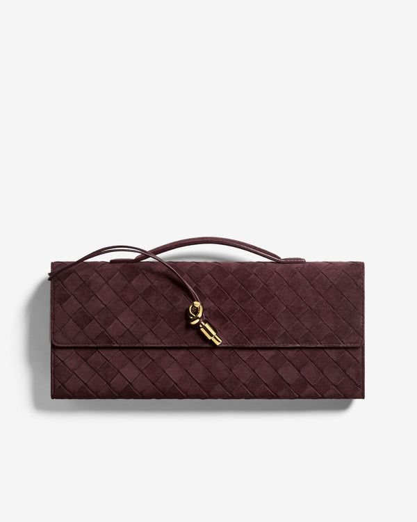 Bottega Veneta  - Andiamo Clutch - (Deep Mahogany)