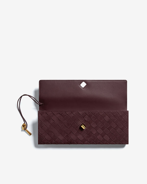 Bottega Veneta  - Andiamo Clutch - (Deep Mahogany)