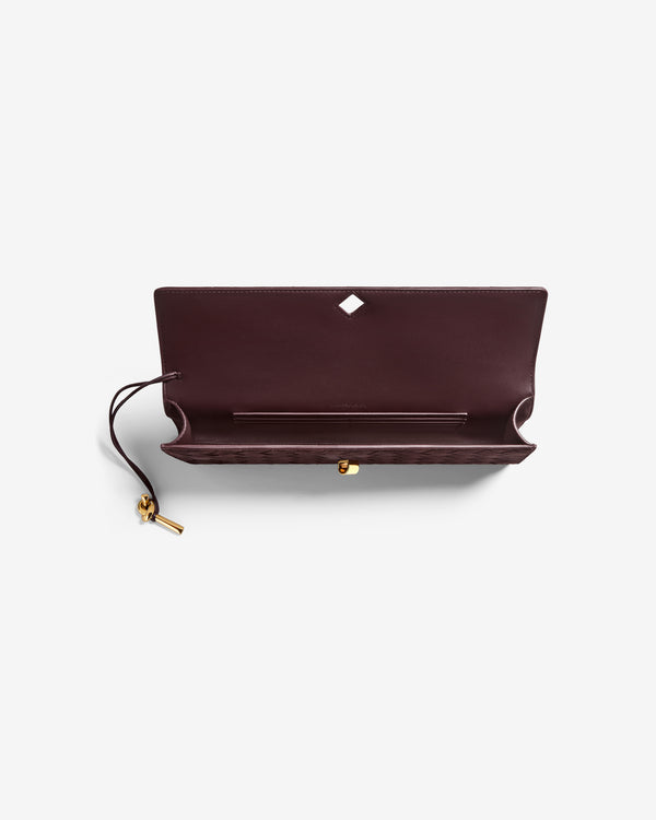Bottega Veneta  - Andiamo Clutch - (Deep Mahogany)
